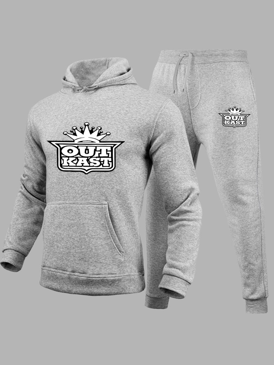 Herren Jogginganzug mit Hoodie und bequemen Sweatpants Drune