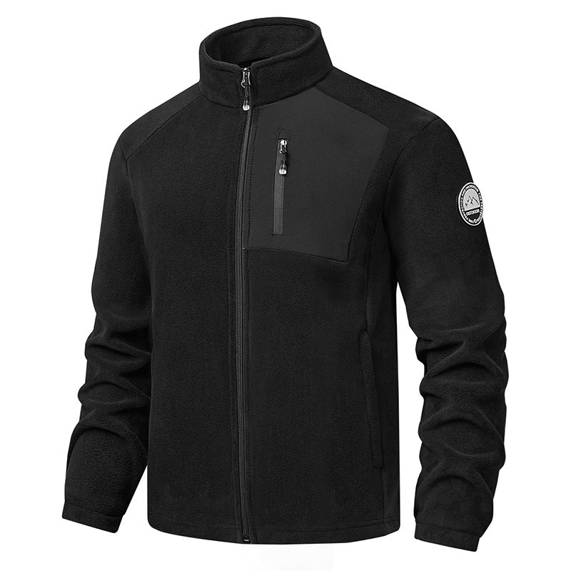 Herren Bequeme Fleecejacke mit Stehkragen Drune