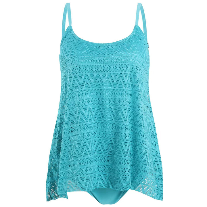 Damen elegantes Strandtop mit modischem Lochmuster Drune