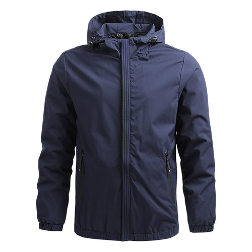 Herren Ultraleichte Kapuzen‑Softshelljacke mit winddichter Membran und verdecktem Reißverschluss Drune