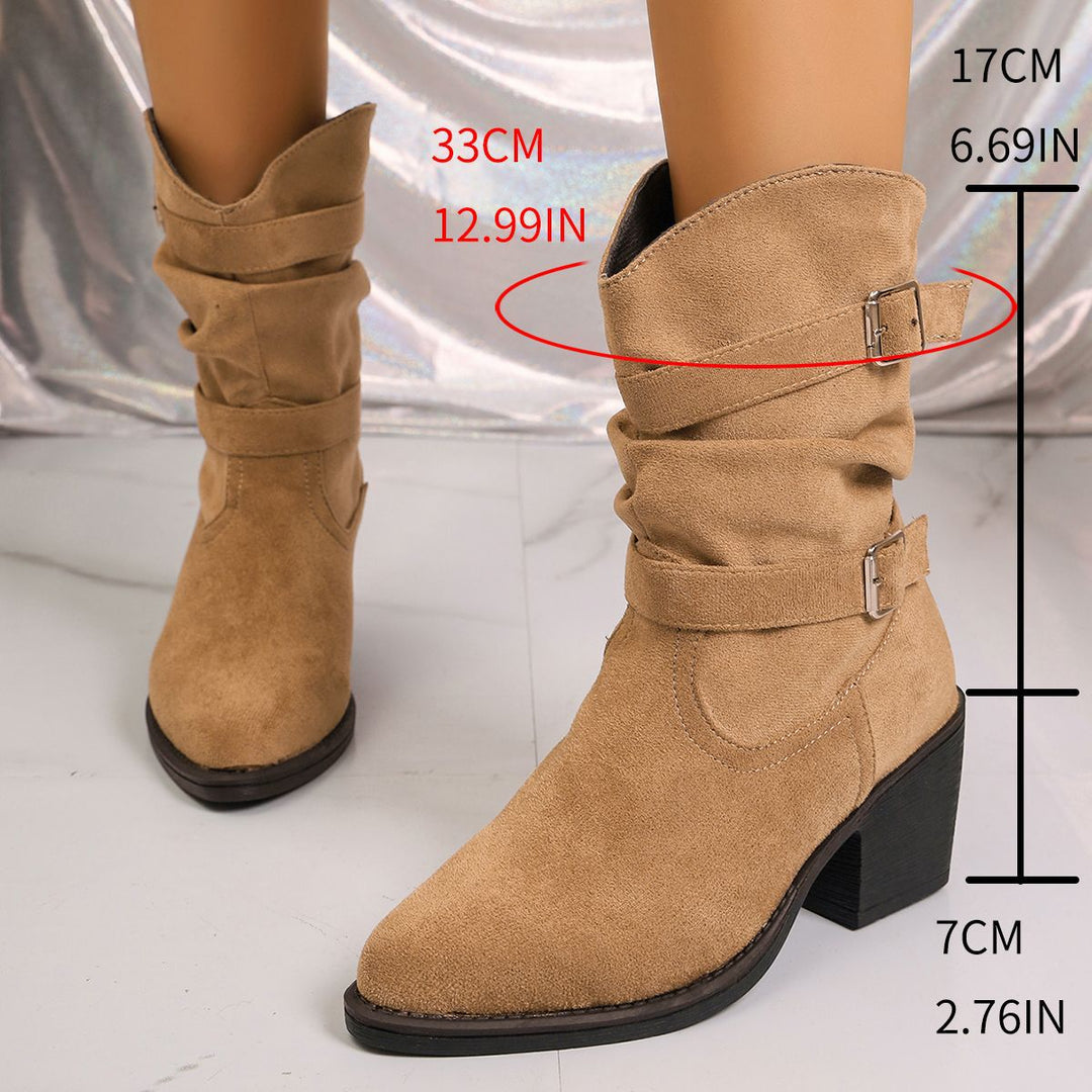 Damen Trendige Stiefeletten Drune