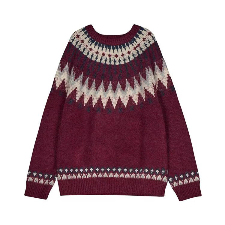 Herren Lässiger Strickpullover mit traditionellem Muster Drune