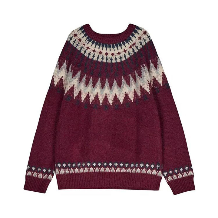 Herren Lässiger Strickpullover mit traditionellem Muster Drune