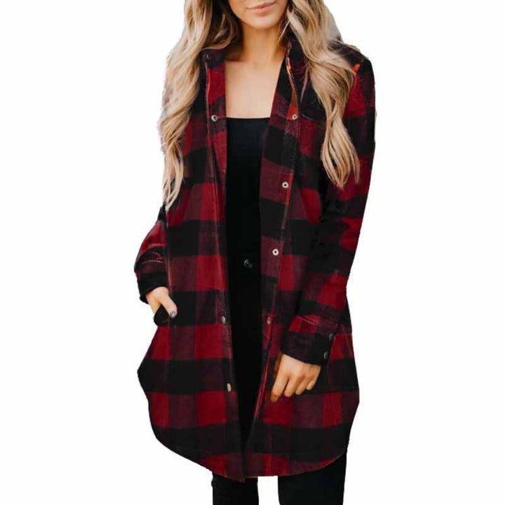 Drune - Damen Karomuster Flanelljacke für rustikalen Charme