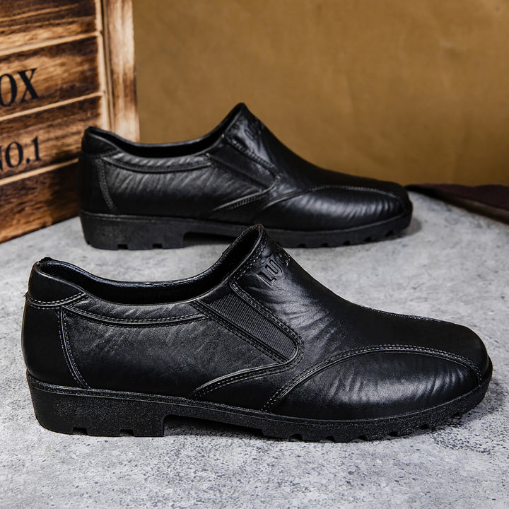 Herren Elegante Slip-On Business-Halbschuhe mit elastischen Einsätzen und rutschfester Profilsohle Drune