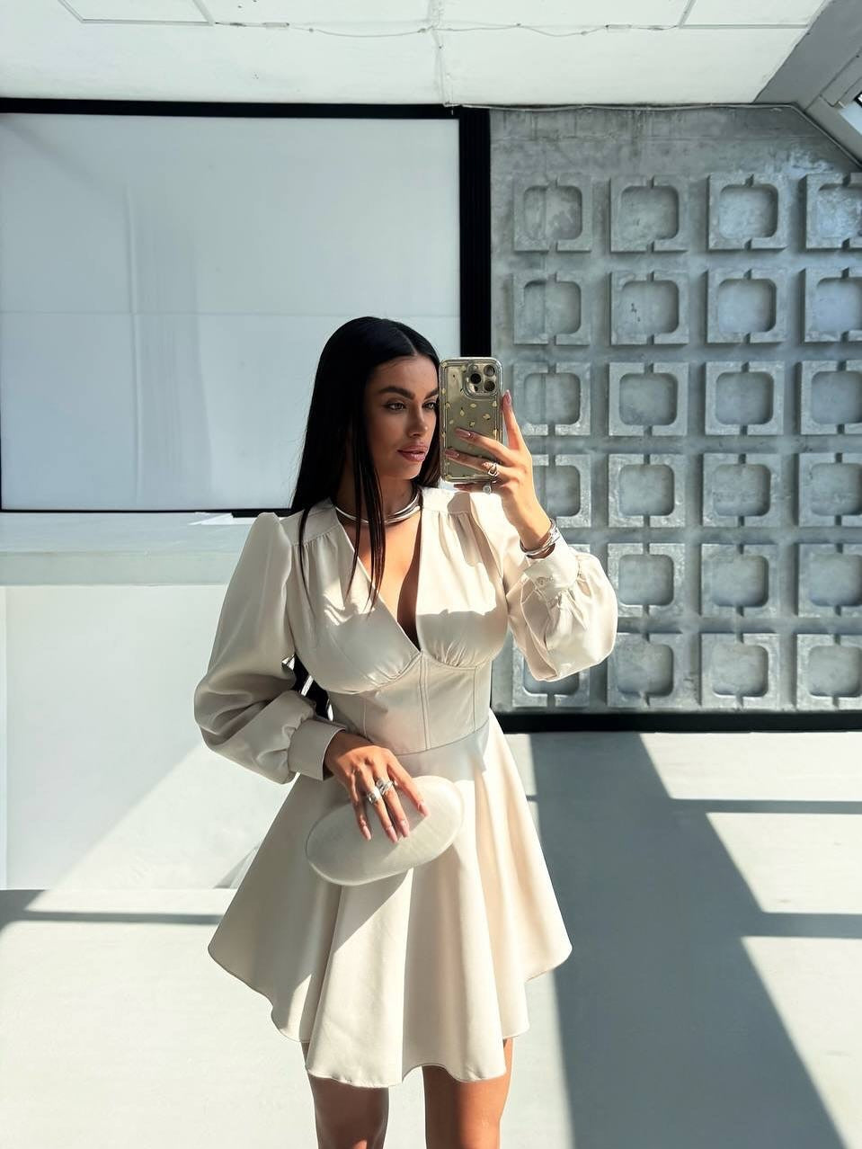 Damen elegante und fließende Sommerkleid Drune