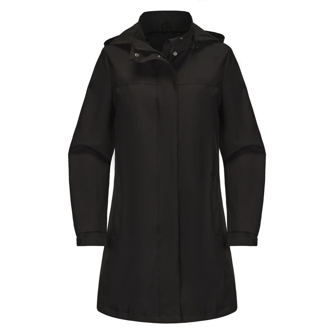 Drune | Lange Wasserdichte Regenjacke Mit Kapuze Für Damen