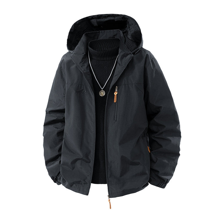 Herren Outdoor-Jacke mit Kapuze und praktischen Taschen Drune