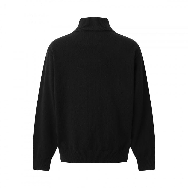 Unisex Boxy-Troyer mit asymmetrischem Schlauchkragen und Druckknopfleiste Drune