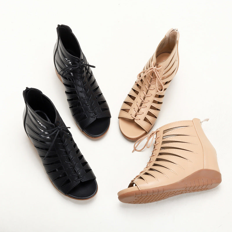 Damen Wedge-Sandalen mit innovativem Schnürsystem und atmungsaktiven Einsätzen Drune