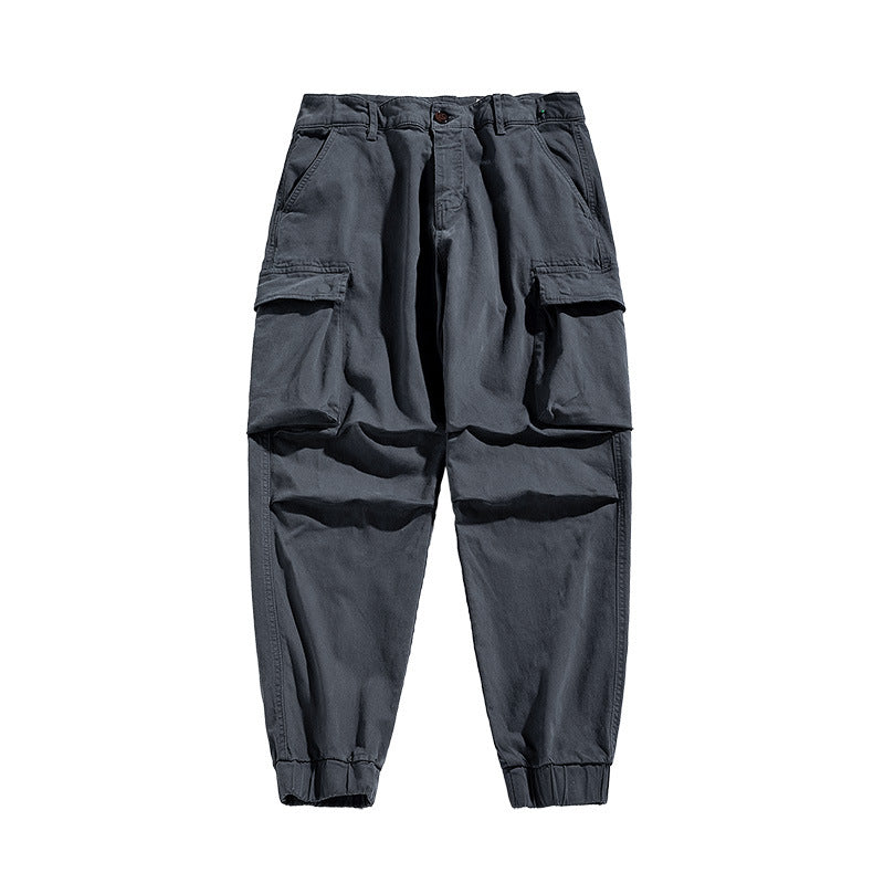 Herren Military-inspirierte Relaxed-Cargo-Jogger aus Ripstop-Baumwolle mit aufgesetzten Klappentaschen Drune