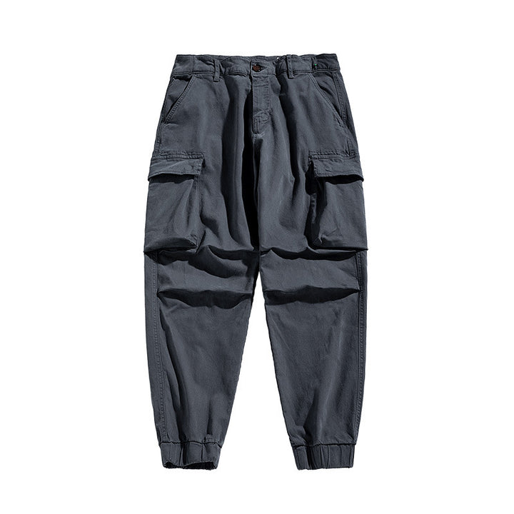 Herren Military-inspirierte Relaxed-Cargo-Jogger aus Ripstop-Baumwolle mit aufgesetzten Klappentaschen Drune