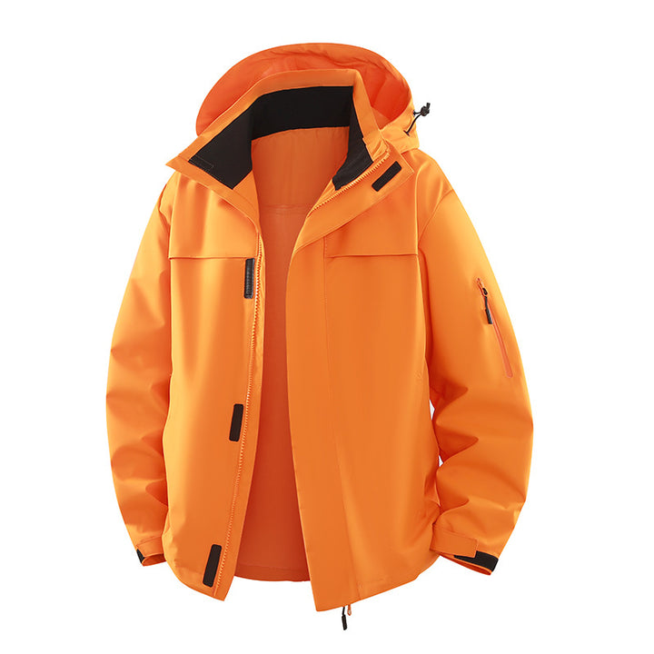 Herren Urbaner Softshell-Outdoorblouson mit Kapuze, verdecktem Reißverschluss und Mehrfach-Taschen Drune