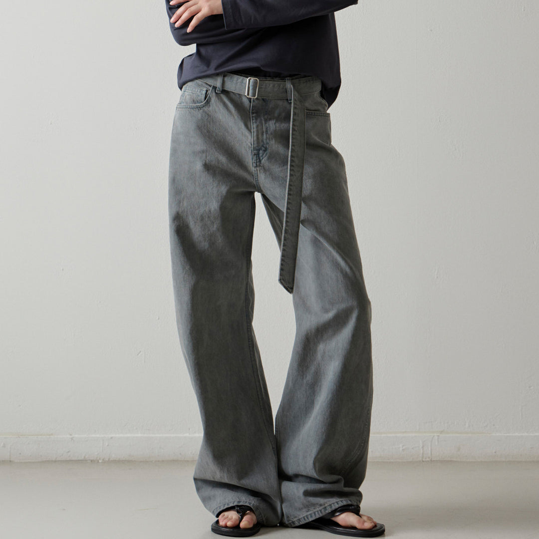 Damen weit geschnittene Relaxed-Fit Jeans Drune