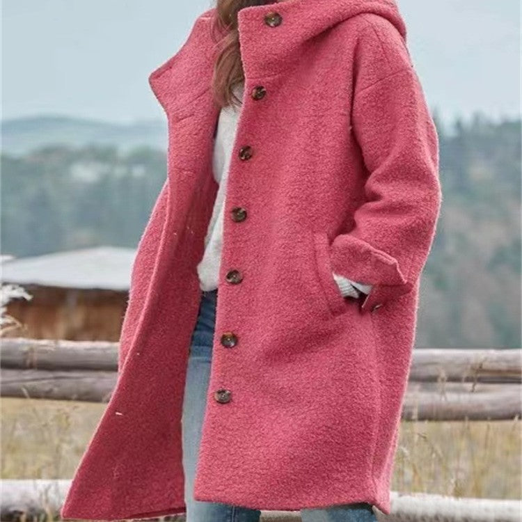 Damen Oversized Wollmantel Drune