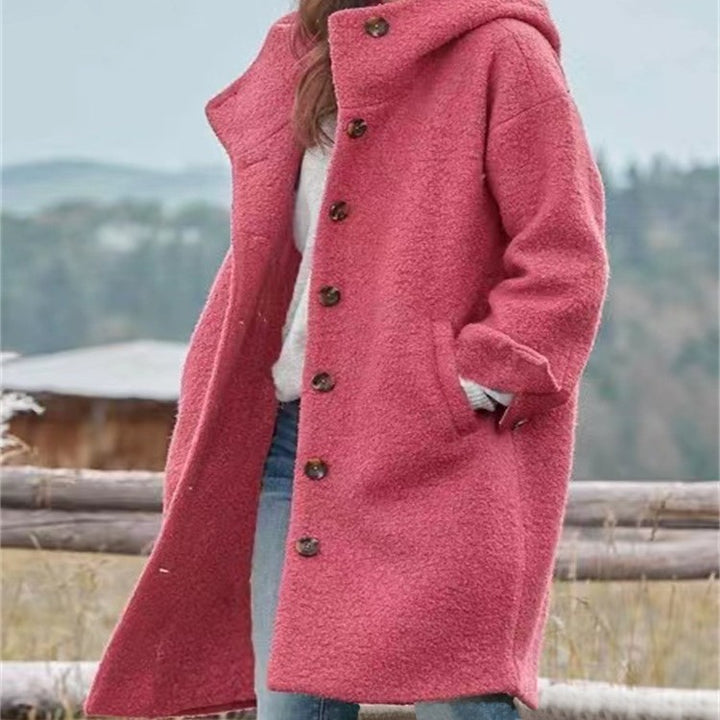 Damen Oversized Wollmantel Drune