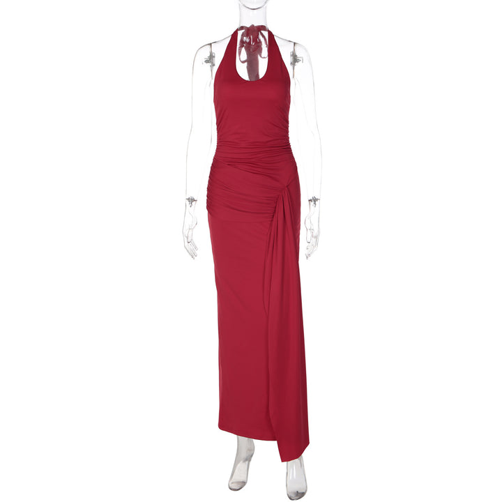 Damen Raffiniertes Wickel-Maxikleid Drune