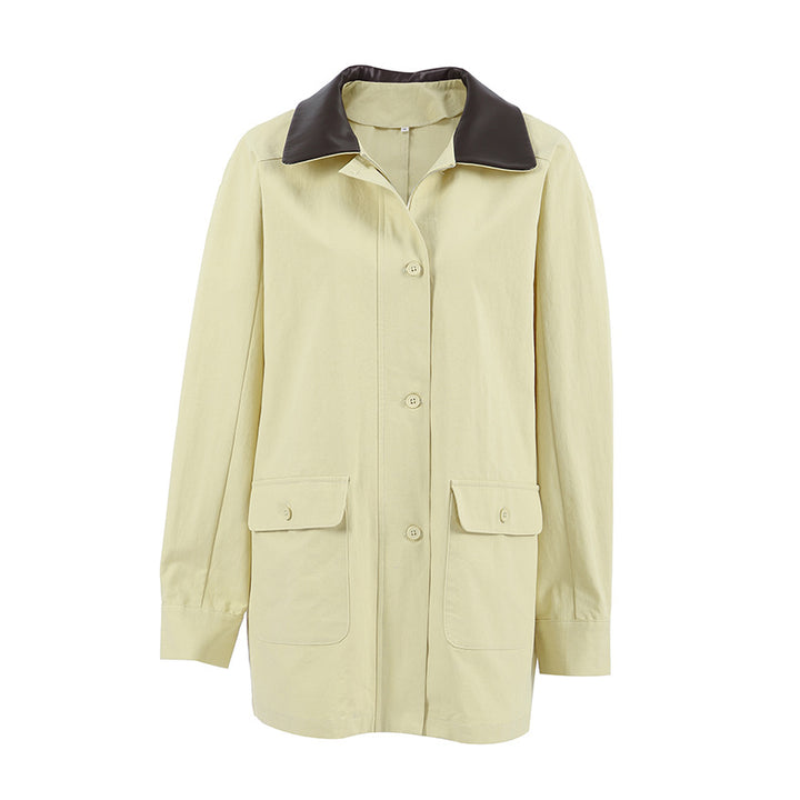Damen Urbaner Utility-Mantel mit kontrastierendem Kragen und praktischen Taschen Drune