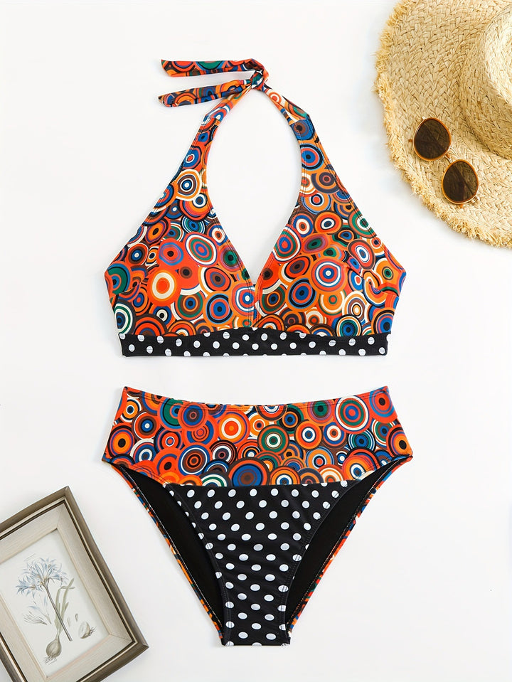Damen Triangel-Bikini mit modischem Punkten-Design Drune