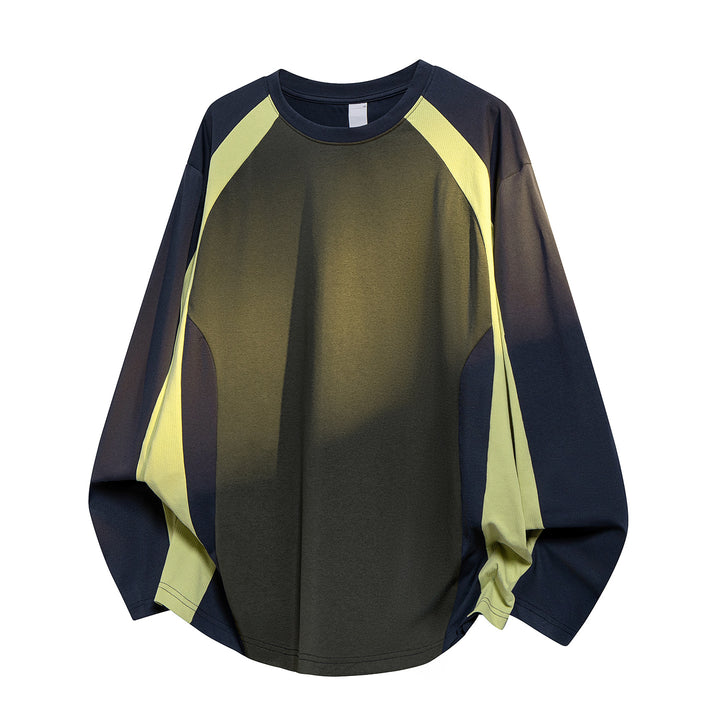 Herren Oversized Performance-Langarmshirt mit Raglanärmeln und Mesh‑Einsätzen Drune