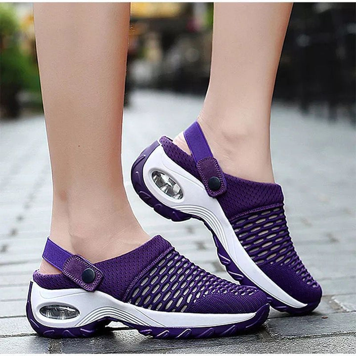 Damen atmungsaktive Slip-On Sneakers mit modischem Mesh-Design Drune
