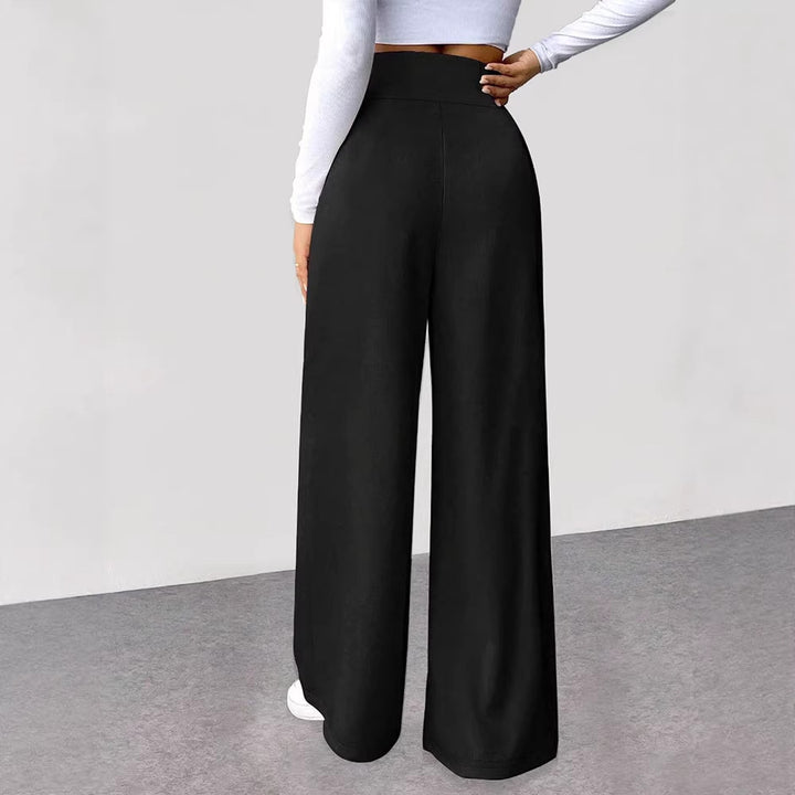 Damen Weite Loungehose aus hochwertigem Material mit elastischem Bund Drune