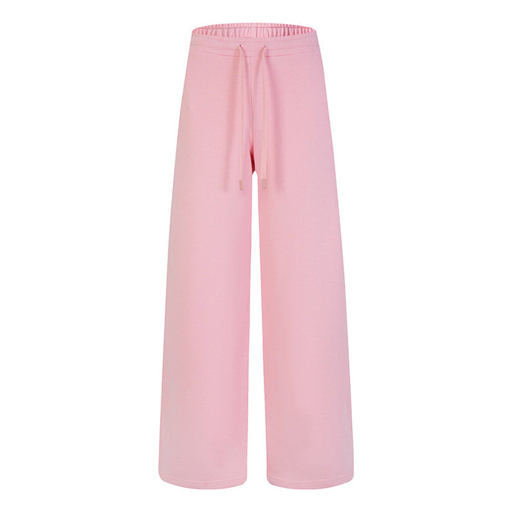 Damen Weite Lounge-Jogginghose mit hohem Bund und Kordelzug Drune