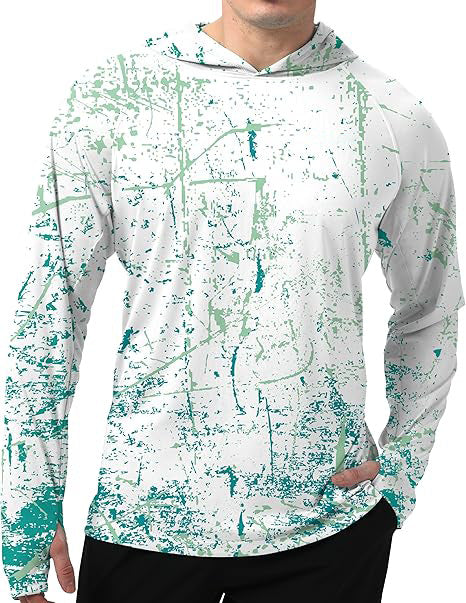 Herren Sportlicher Kapuzenpullover mit abstraktem Druck