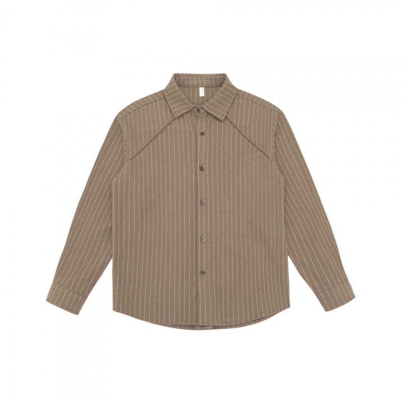 Herren Boxy-Hemd mit Nadelstreifen, Raglanärmeln und soften Flanellgriff Drune
