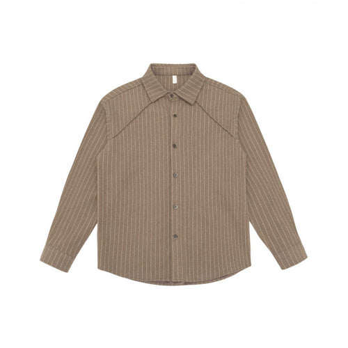 Herren Boxy-Hemd mit Nadelstreifen, Raglanärmeln und soften Flanellgriff Drune