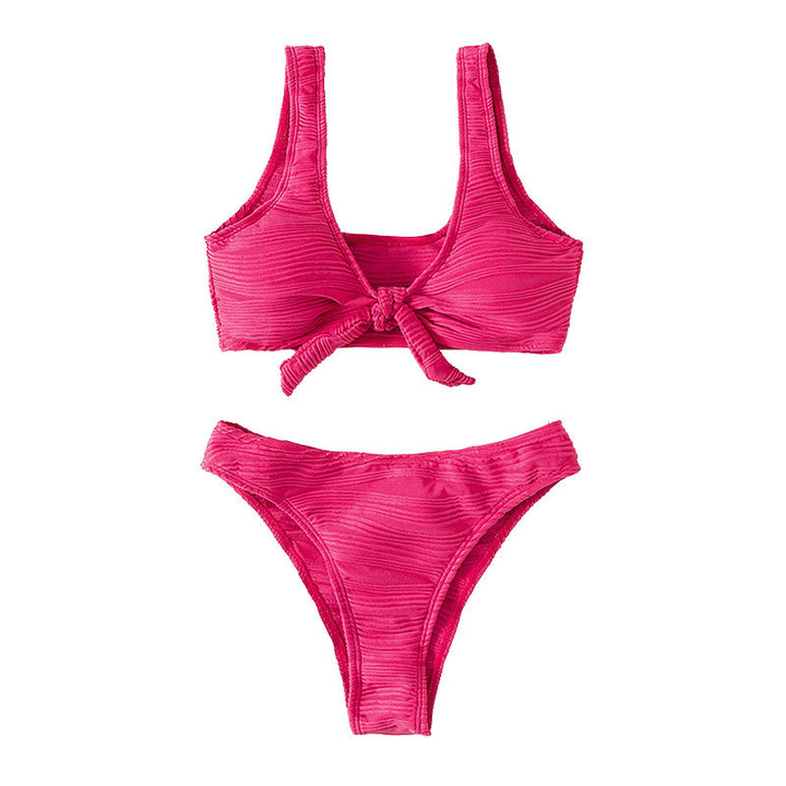 Damen Sportlicher Bikini mit Knotendesign und hohem Komfort Drune