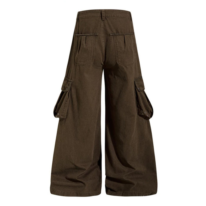 Damen weite Cargo‑Culottehose mit hoher Taille und Multifunktions‑Taschen Drune