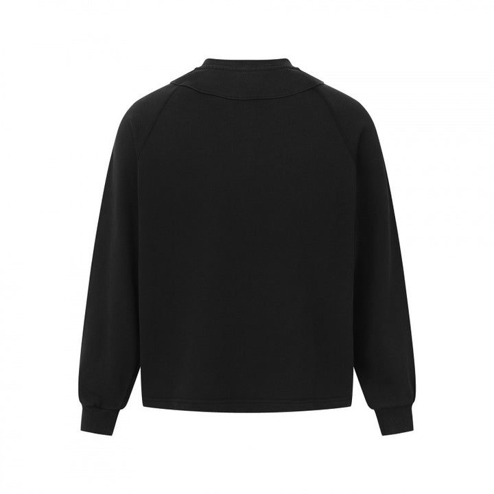 Unisex Boxy‑Sweatshirt mit Raglanärmeln, Rundhalsausschnitt und dekorativer Passe Drune