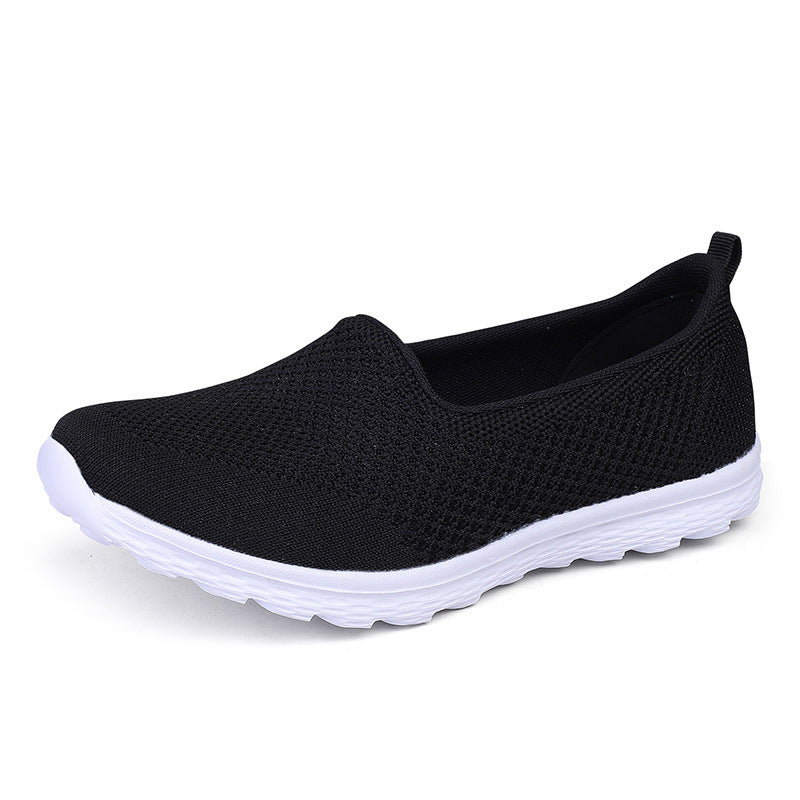 Damen nan leichter gestrickter Schlupfsneaker mit Glitzerfäden, elastischem Einstieg und flexibler Leichtsohle Drune