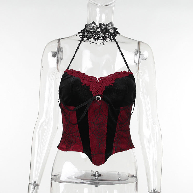 Damen figurbetonte Bluse mit Rüschendetails und Schnürung Drune
