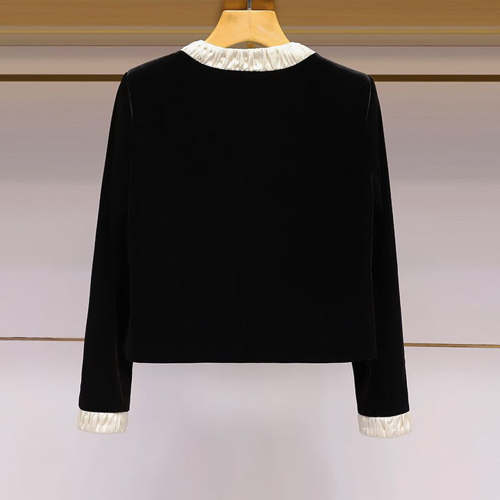 Damen Kurzjacke mit eleganter Rüsche Drune