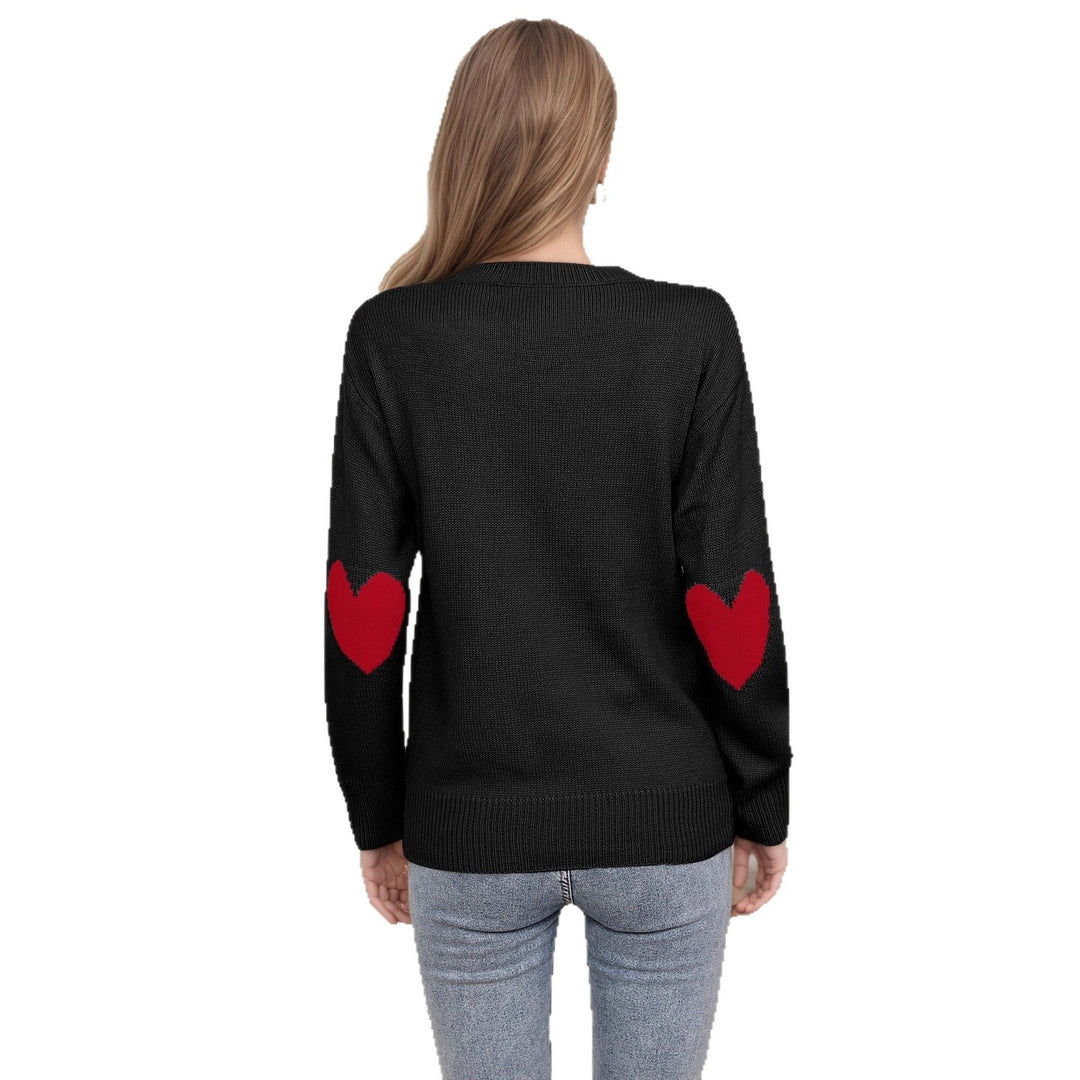 Damen Strickpullover mit Herzmotiv und lässigem Schnitt Drune