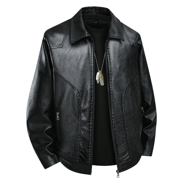 Herren Modische und elegante Lederjacke Drune