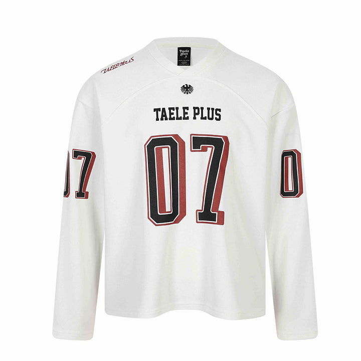 Unisex Sportliches Oversize‑Hockey‑Trikot mit Mesh‑Struktur, Nummernprint und V‑Notch‑Kragen Drune