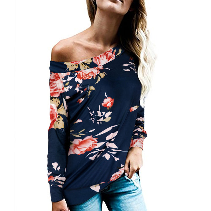 Damen Oberteil mit schulterfreiem Design und trendy Leopardenmuster Drune