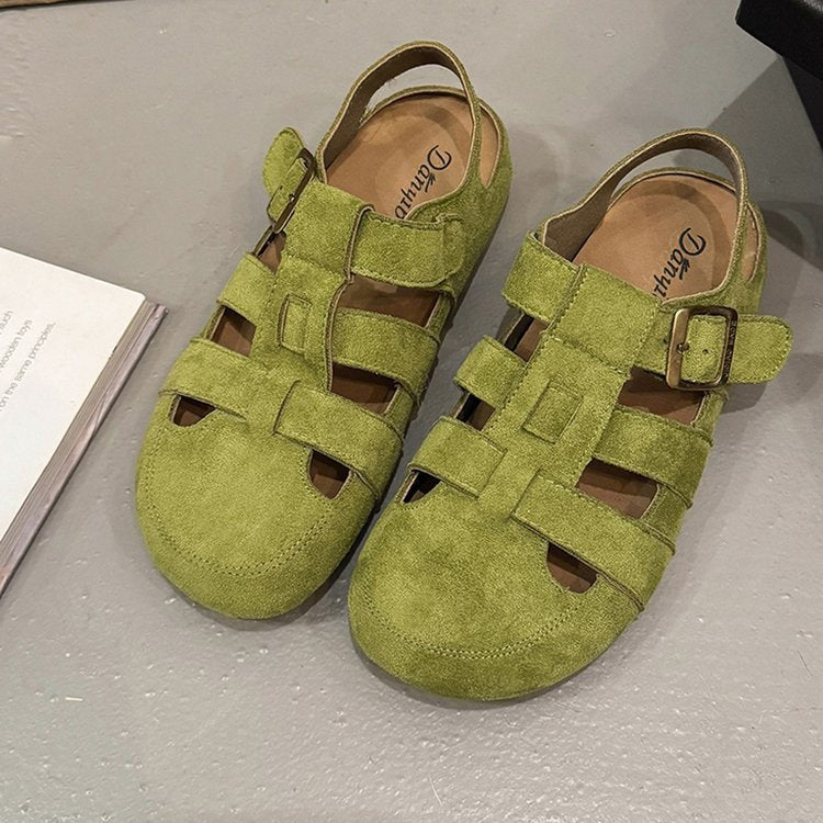 Damen Riemensandalen aus weichem Wildleder mit verstellbarem Riemendesign und rutschfester Sohle Drune