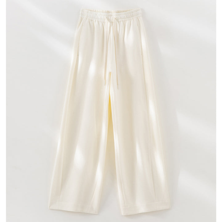 Damen Weite Loungehose mit elastischem Bund, Kordelzug und seitlichen Eingrifftaschen Drune