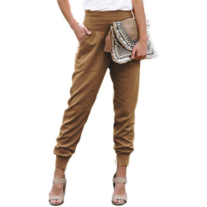 Damen bequem geschnittene Jogger-Hose mit seitlichen Taschen und Gummizug Drune