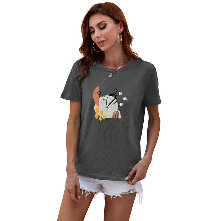 Damen Modernes T-Shirt mit Kunstmotiv Drune