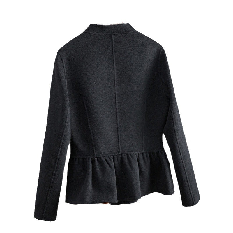 Damen Modische Blazerjacke mit peplum Schnitt Drune