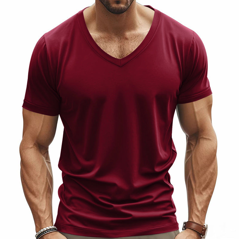 Herren Funktions-T-Shirt mit V-Ausschnitt aus atmungsaktivem Material Drune