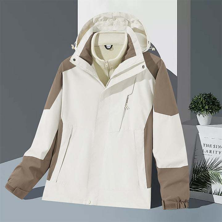 Herren winddichte Softshelljacke mit integriertem Microfleece-Innenlayer und verstellbarer Kapuze Drune