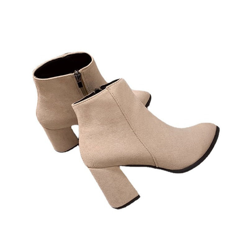 Damen Elegante Stiefeletten mit blockierendem Absatz Drune
