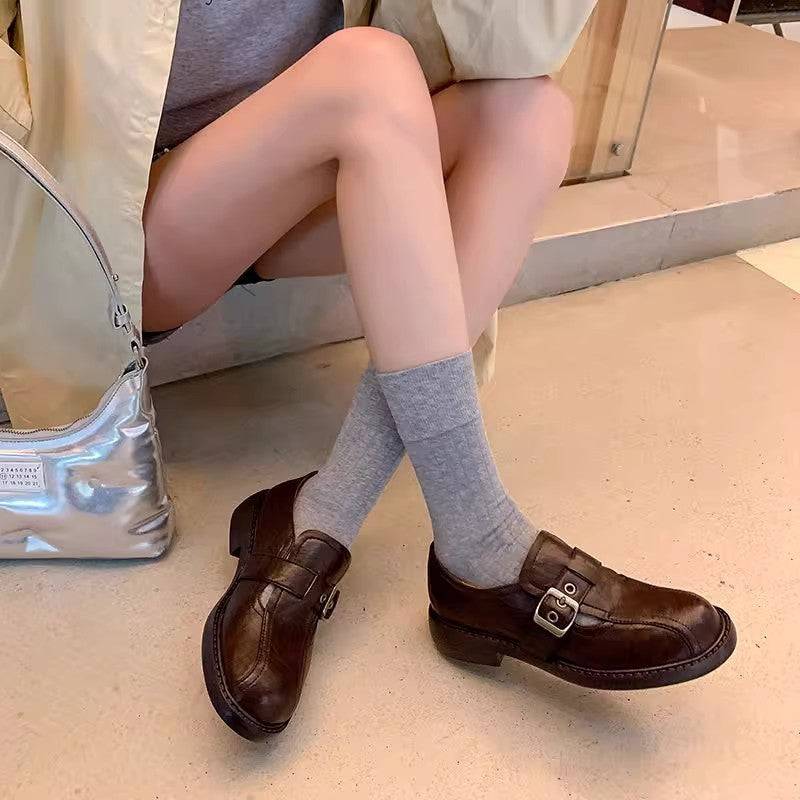 Damen Elegante und stilvolle Loafers mit Schnallen-Detail Drune