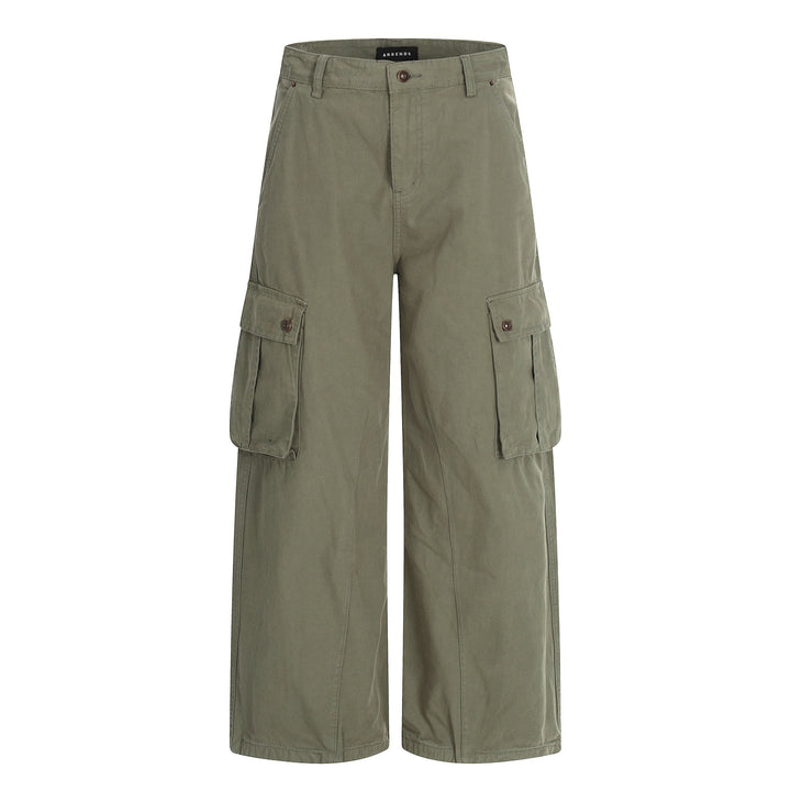 Damen Weite Cargo-Culotte-Shorts mit aufgesetzten Pattentaschen Drune